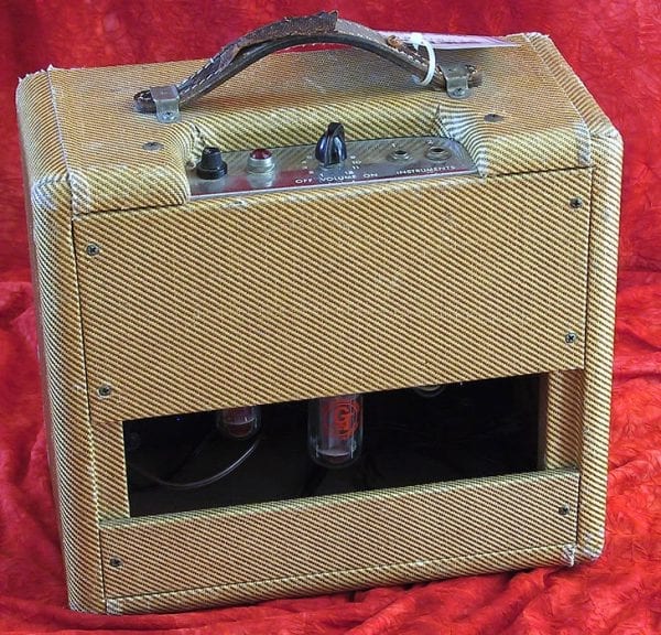 1957 Fender Champ, Model 5E1, Tweed - back view