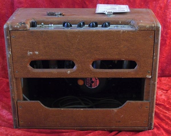 1958 Fender Vibrolux, Model 5F11, Tweed - back view