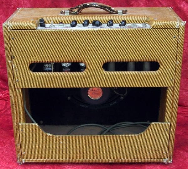 1959 Fender Tremolux, Model 5E9-A, Tweed - back view