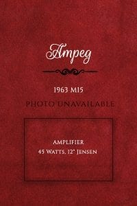 Ampeg 1963 M15 amp