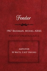 1967 Bassman, Model AB16S